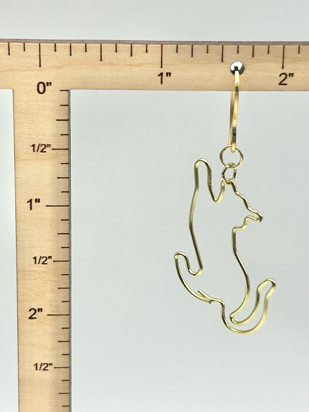 Minimalist Wire Cat Earrings | Handmade Jewelry | Stainless Steel Fish Hooks NWT